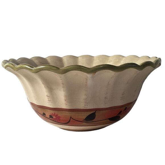 Certified International Sunflower 9" Mixing Bowl Margret Le Van Design Scalloped - Picture 9 of 9